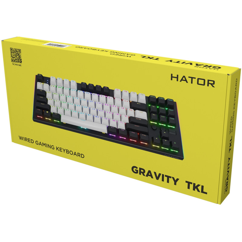 Клавіатура ігрова механічна HATOR Gravity TKL orange black