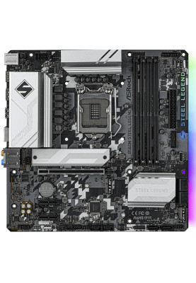 Материнська плата ASRock B560M Steel Legend/REF (1200/B560, 4*DDR4,2xPCIex16, 6xSATAІІІ, 2xM.2, 2.5GLan, 7.1ch, mATX)