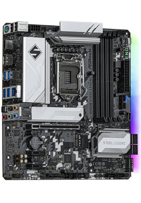 Материнська плата ASRock B560M Steel Legend/REF (1200/B560, 4*DDR4,2xPCIex16, 6xSATAІІІ, 2xM.2, 2.5GLan, 7.1ch, mATX)