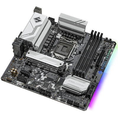 Материнська плата ASRock B560M Steel Legend/REF (1200/B560, 4*DDR4,2xPCIex16, 6xSATAІІІ, 2xM.2, 2.5GLan, 7.1ch, mATX)