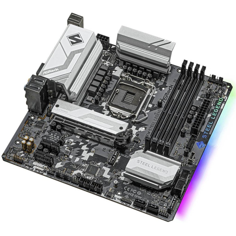 Материнська плата ASRock B560M Steel Legend/REF (1200/B560, 4*DDR4,2xPCIex16, 6xSATAІІІ, 2xM.2, 2.5GLan, 7.1ch, mATX)
