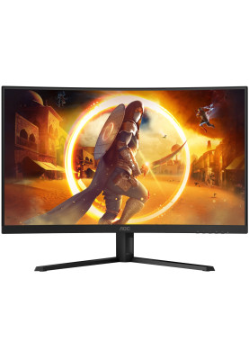 TFT 31.5" AOC CQ32G4VE, VA, QHD, 180Гц, 0,5 мс, вигнутий, 2хHDMI, DP, чорно-сірий
