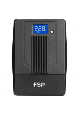 ДБЖ FSP iFP-800, 800ВА/480Вт, USB, LCD, 2хSchuko, AVR, Black