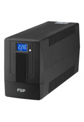 ДБЖ FSP iFP-800, 800ВА/480Вт, USB, LCD, 2хSchuko, AVR, Black