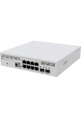 Комутатор Mikrotik CRS310-8G+2S+IN, 8x 2.5G Ethernet ports, 2x SFP+ ports, USB type A, 800MHz CPU, 2