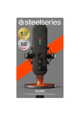 Ігровий стрім мікрофон SteelSeries Alias RGB USB 1" Capsule