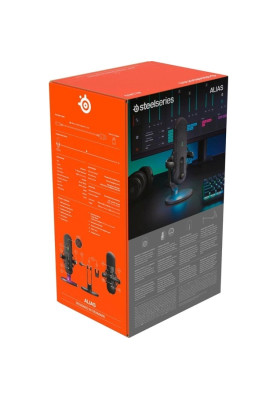 Ігровий стрім мікрофон SteelSeries Alias RGB USB 1" Capsule