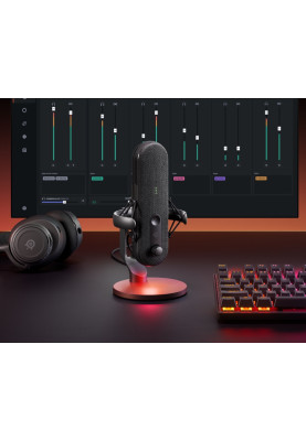 Ігровий стрім мікрофон SteelSeries Alias RGB USB 1" Capsule