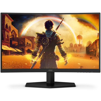 TFT 23.6" AOC C24G42E, VA, 180Гц, вигнутий, 2хHDMI, DP, колонки, чорно-червоний