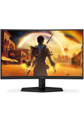TFT 23.6" AOC C24G42E, VA, 180Гц, вигнутий, 2хHDMI, DP, колонки, чорно-червоний