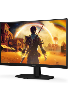 TFT 23.6" AOC C24G42E, VA, 180Гц, вигнутий, 2хHDMI, DP, колонки, чорно-червоний