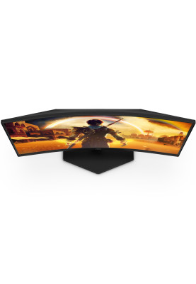 TFT 23.6" AOC C24G42E, VA, 180Гц, вигнутий, 2хHDMI, DP, колонки, чорно-червоний