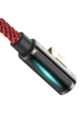 Кабель USB AM-Lightning M, 2 м, 2.4A, 90° Червоний, Legend Series Elbow CACS Baseus