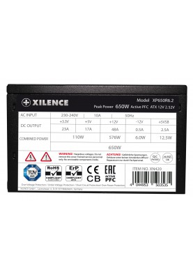 БЖ 650W Xilence XP650R6.2_Bulk Performance C+ 120mm, 80+ White, Bulk