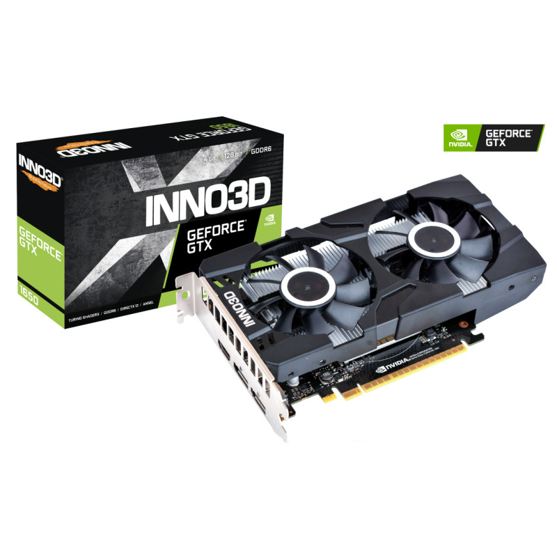 Відеокарта GeForce GTX1650 Inno3D Twin X2 OC, 4GB GDDR6 128bit