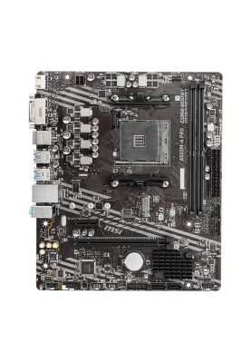 MSI A520M-A PRO (AM4/A520, 2*DDR4, PCIex16, DVI-D/HDMI, 4xSATAІІІ, M.2, GLan, 8ch, mATX)
