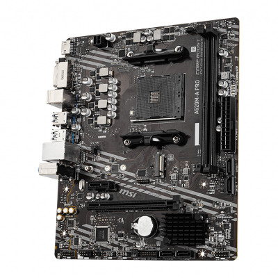 MSI A520M-A PRO (AM4/A520, 2*DDR4, PCIex16, DVI-D/HDMI, 4xSATAІІІ, M.2, GLan, 8ch, mATX)