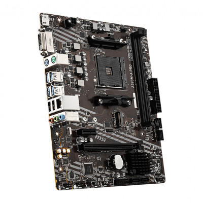 MSI A520M-A PRO (AM4/A520, 2*DDR4, PCIex16, DVI-D/HDMI, 4xSATAІІІ, M.2, GLan, 8ch, mATX)