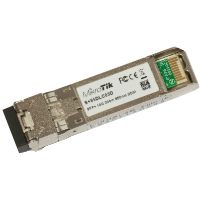Інтерфейсний модуль SFP MikroTik S+85DLC03D, SFP+ module 10G Multi Mode 300m 850nm
