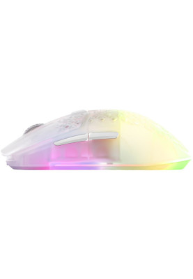 Мишка SteelSeries Aerox 3 Wireless Ghost, RGB, 18000dpi., 6кн., прозора