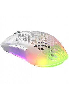 Мишка SteelSeries Aerox 3 Wireless Ghost, RGB, 18000dpi., 6кн., прозора