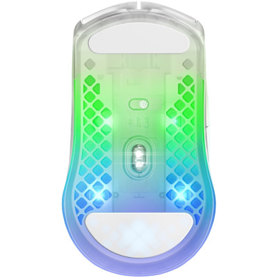 Мишка SteelSeries Aerox 3 Wireless Ghost, RGB, 18000dpi., 6кн., прозора