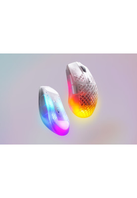 Мишка SteelSeries Aerox 3 Wireless Ghost, RGB, 18000dpi., 6кн., прозора