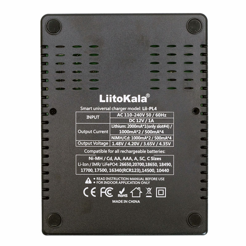 Зарядний пристрій LiitoKala Lii-PL4, 4x(LiOn/LiFePO4/NiMH/NiCd)