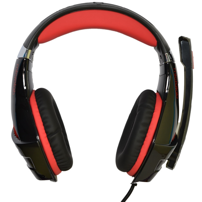 Гарнітура Microlab G6, 3,5мм+USB, Black-Red