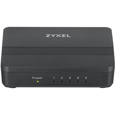 Комутатор Zyxel GS-105S v2, 5 портів 1000 Мбіт/с, настільний, пластиковий корпус
