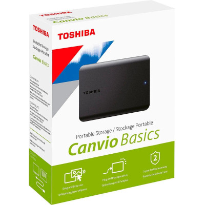 HDD external, USB 3.0 1Tb, Toshiba Canvio Basics 2.5" External (HDTB510EK3AA), чорний HDD external, USB 3.0 1Tb, Toshiba Canvio Basics 2.5" External (HDTB510EK3AA), чорний