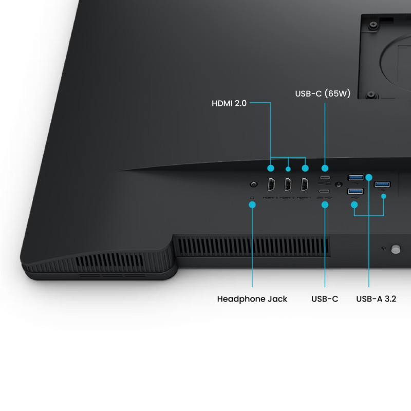 TFT 32" BenQ PV3200U, 4K, IPS, 100% sRGB, 3xHDMI, USB-С, HAS, Pivot, колонки, чорний