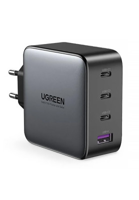 Зарядний пристрій 4xUSB 100W (3хUSB-C+USB-A) Gan + Cable CD226 Сірий Ugreen