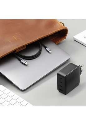 Зарядний пристрій 4xUSB 100W (3хUSB-C+USB-A) Gan + Cable CD226 Сірий Ugreen