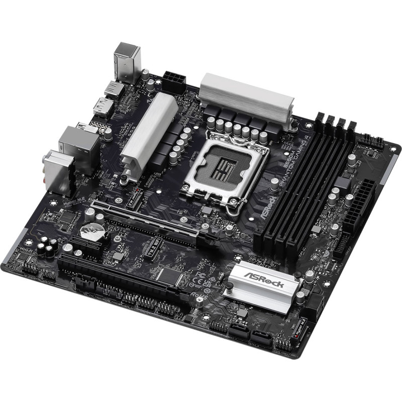 ASRock B660M PHANTOM GAMING 4 (1700/B660, 4*DDR4, 2xPCIex16, 4xSATAІІІ, 2xM.2, GLan, 7.1ch, mATX)