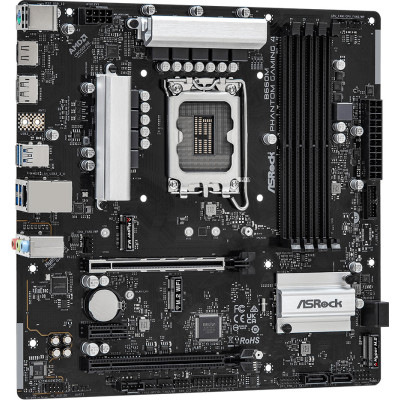 ASRock B660M PHANTOM GAMING 4 (1700/B660, 4*DDR4, 2xPCIex16, 4xSATAІІІ, 2xM.2, GLan, 7.1ch, mATX)