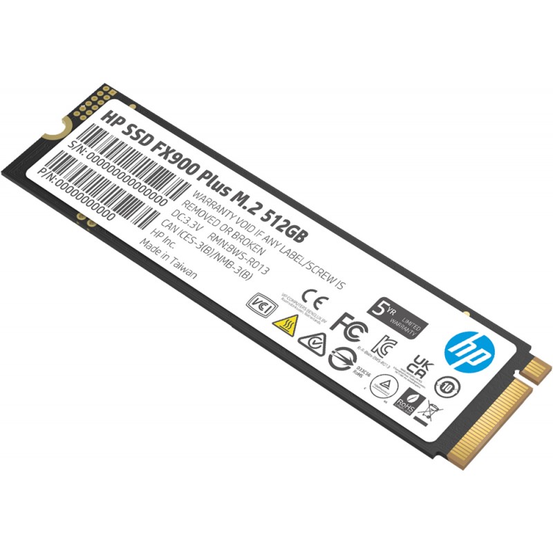 SSD 512GB HP  FX900 Plus M.2 2280 PCI Ex Gen4 x4 3D NAND, Retail