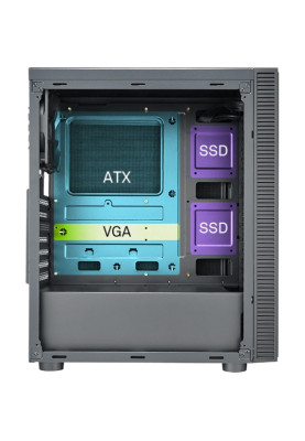 Корпус FSP CMT223S без БЖ ATX Black