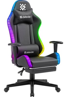 Крісло ігрове Defender Watcher, 60мм, Клас 4, RGB ПУ, Black