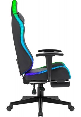 Крісло ігрове Defender Watcher, 60мм, Клас 4, RGB ПУ, чорне
