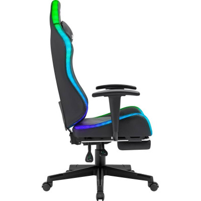 Крісло ігрове Defender Watcher, 60мм, Клас 4, RGB ПУ, чорне