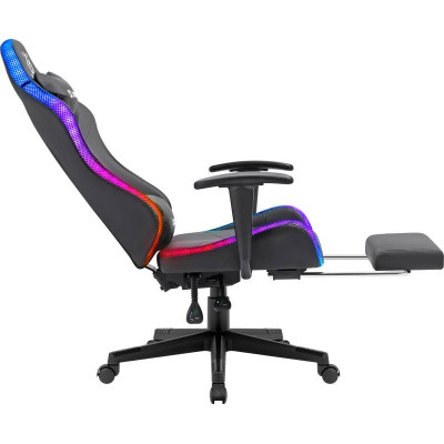 Крісло ігрове Defender Watcher, 60мм, Клас 4, RGB ПУ, чорне