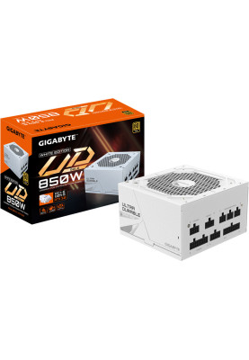 БЖ 850W GIGABYTE UD850GM PG5W 80+ GOLD 120mm, modular, White, ATX 3.0