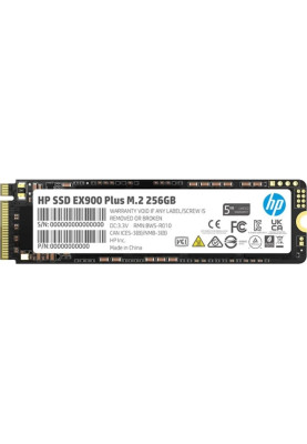 SSD 256Gb HP EX900 Plus M.2 2280 PCIe Gen3 x4 3D NAND, Retail