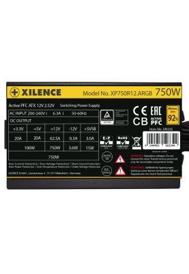 БЖ 750W Xilence XP750R12.ARGB Gaming Gold Series, 120mm, >90%, Retail Box