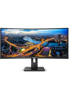 TFT 34" Philips 345B1C, VA, 3440x1440 WQHD, вигнутий, DP, HDMIx2, USB хаб, Pivot,  колонки, чорний