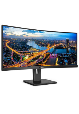 TFT 34" Philips 345B1C, VA, 3440x1440 WQHD, вигнутий, DP, HDMIx2, USB хаб, Pivot,  колонки, чорний