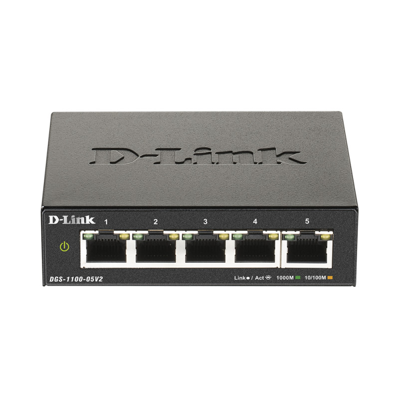 Комутатор D-Link DGS-1100-05V2 5xGE Easy Smart