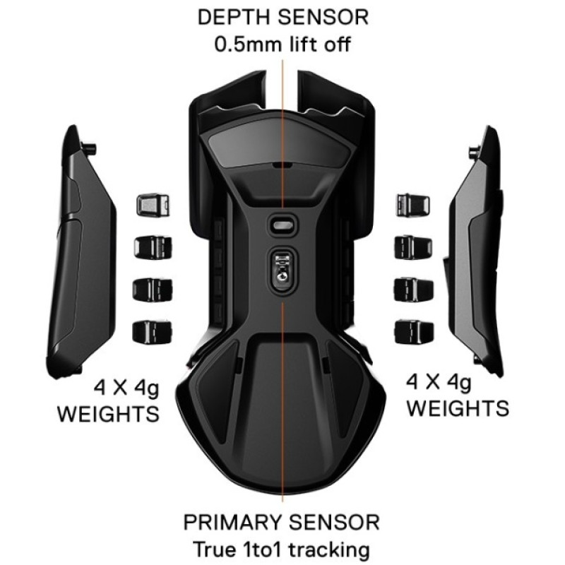 Мишка SteelSeries Rival 600, RGB, 12000dpi., 7кн., Dual Sensor, чорна