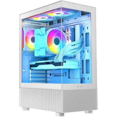 Корпус LogicConcept LOOK ARGB USB 3.0x2 USB-Cx1 WHITE без БЖ ATX Корпус LogicConcept LOOK ARGB USB 3.0x2 USB-Cx1 WHITE без БЖ ATX